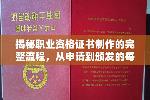 沈河揭秘职业资格证书制作的完整流程，从申请到颁发的每一步