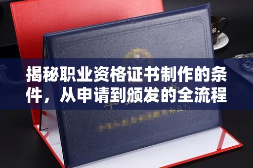 沈河揭秘职业资格证书制作的条件，从申请到颁发的全流程解析