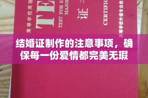沈河结婚证制作的注意事项，确保每一份爱情都完美无瑕