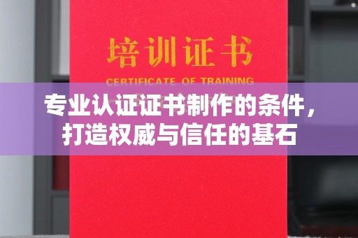 沈河专业认证证书制作的条件，打造权威与信任的基石