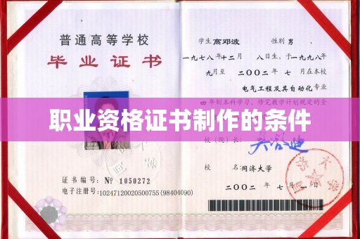 沈河职业资格证书制作的条件