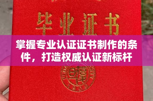 沈河掌握专业认证证书制作的条件，打造权威认证新标杆