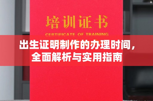 沈河出生证明制作的办理时间，全面解析与实用指南