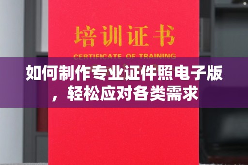 沈河如何制作专业证件照电子版，轻松应对各类需求