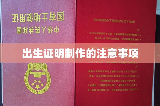 沈河出生证明制作的注意事项