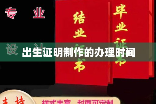 沈河出生证明制作的办理时间