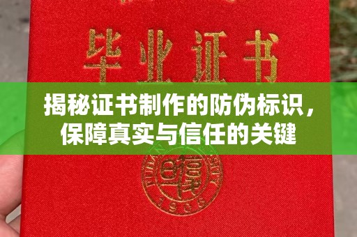沈河揭秘证书制作的防伪标识，保障真实与信任的关键